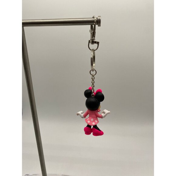 Upcycled Disney Minnie Mouse Figurine Keychain: Vintage Toy Charm for Purses - Picture 2 of 4